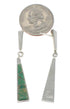 Turquoise Authentic Sterling Silver Post Dangle Earrings TX26478
